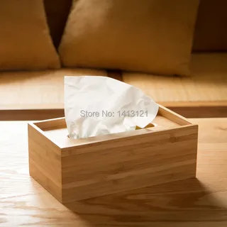 NIRMAN Acacia Wood Square Tissue Box